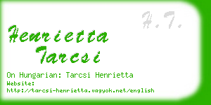 henrietta tarcsi business card